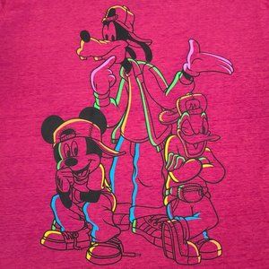 Disney Graphic Tee Mickey Mouse Goofy Donald Duck